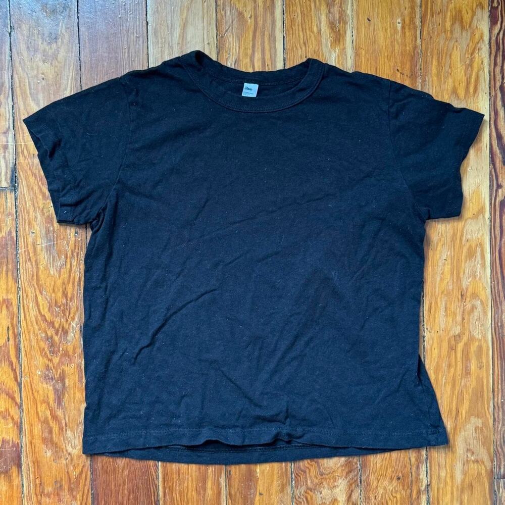 Black los angeles apparel cotton t shirt